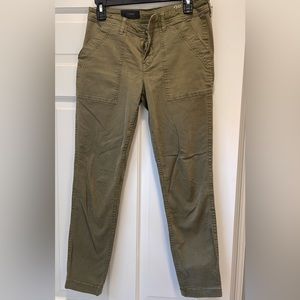 J. Crew straight leg ankle olive green pants
